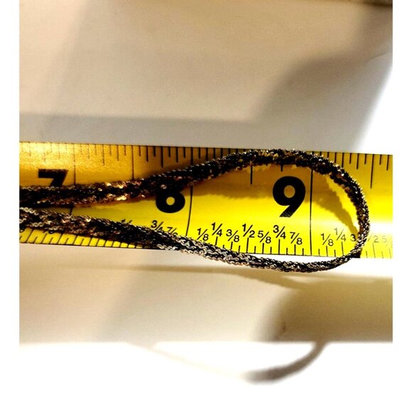 Vintage 925 Sterling Silver 19" Flat Braided Herringbone Chain Necklace Italy - Picture 8 of 8